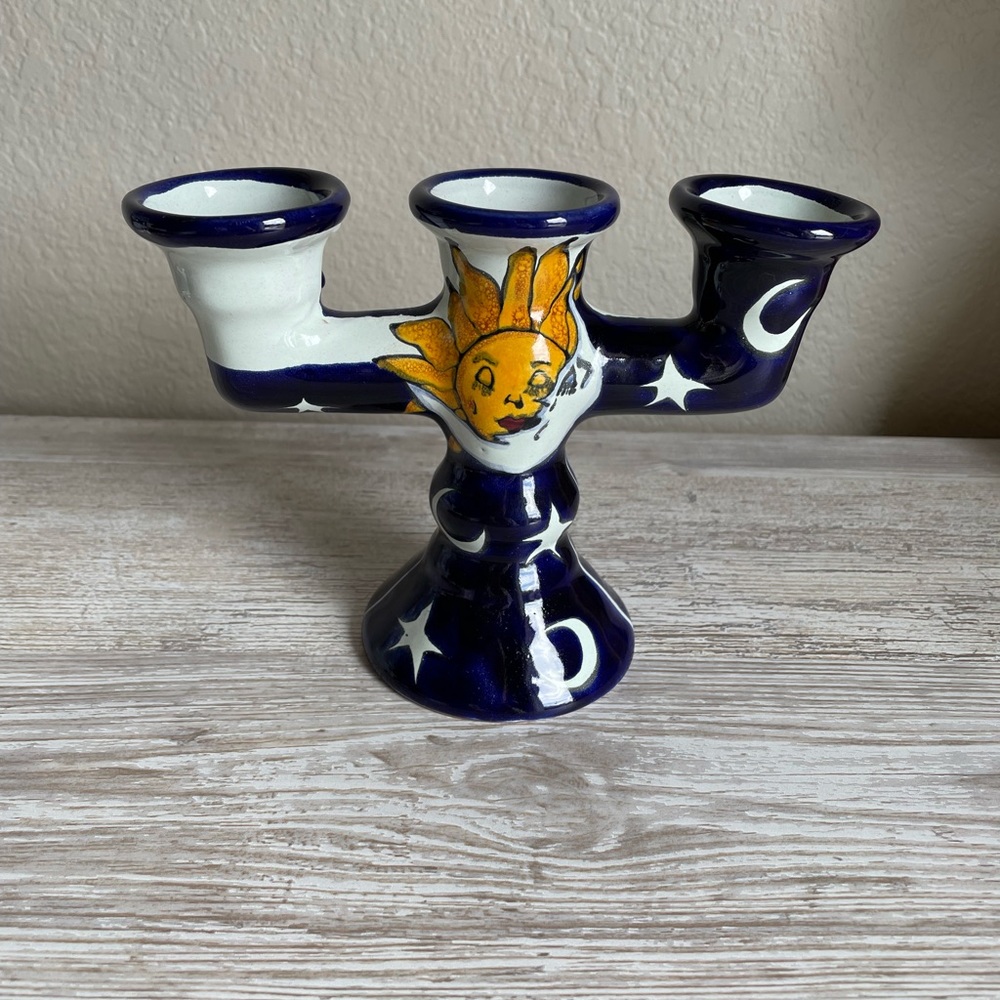 Sun and Moon candle holder. Pre-owned